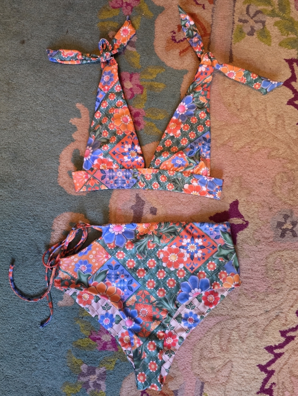 Agua Bendita Glenda Tile Bikini Swimsuit